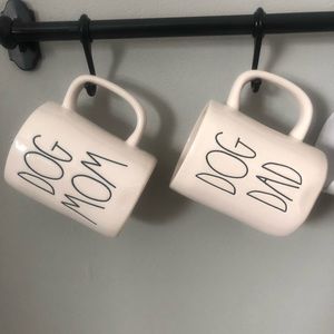 Rae Dunn dog mom and dad mugs